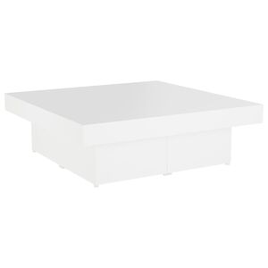 vidaXL Tavolino da Salotto Bianco 90x90x28 cm in Legno Multistrato