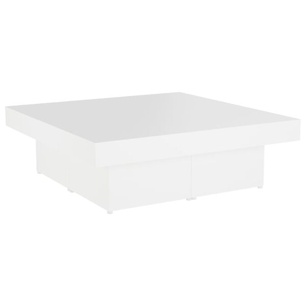 vidaXL Tavolino da Salotto Bianco 90x90x28 cm in Legno Multistrato