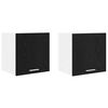 vidaXL Armadio pensile 2 pcs Rovere Nero e Bianco 40 x 31 x 40 cm