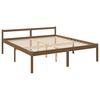 vidaXL Letto Anziani senza Materasso Ambrato 200x200cm Legno Massello
