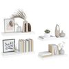 vidaXL Scaffali a Parete 4 pz Bianco Lucido 60x23,5x3,8 cm in MDF