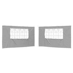 vidaXL Parete per tenda da festa 2 pz 400 x 195 cm Grigio Chiaro