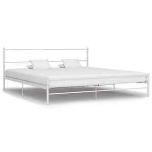 vidaXL Giroletto Bianco in Metallo 180x200 cm