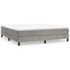 vidaXL Struttura Letto a Rete a Molle Grigio Chiaro 180x200 cm Velluto