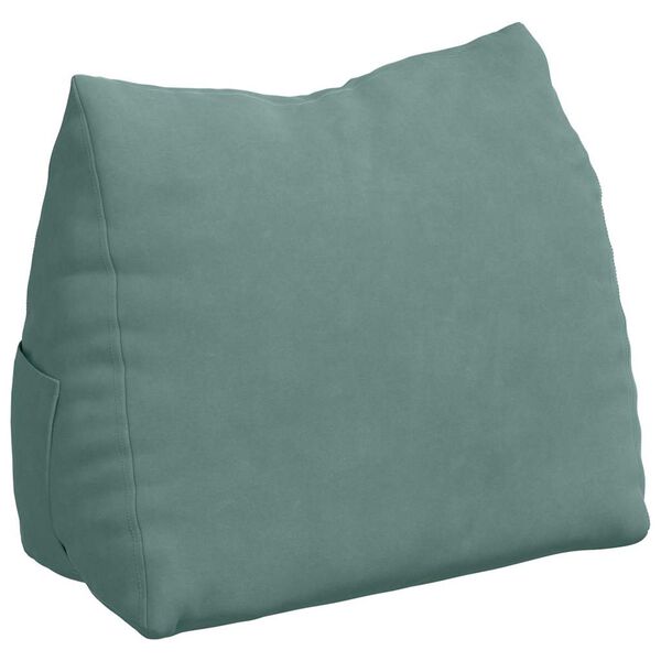 vidaXL Cuscino per Schiena Verde Mare 45 x 20 x 35 cm Tessuto in Cords