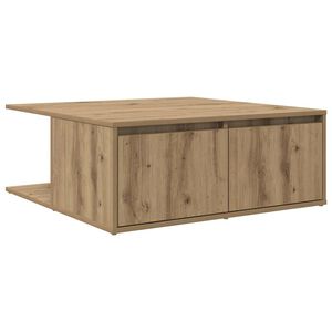 vidaXL Tavolino da salotto rovere artigianale 80 x 80 x 31 cm