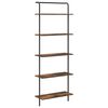 vidaXL Libreria Rovere fum&eacute; 60 x 24 x 168 cm Legno multistrato