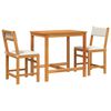 vidaXL Set da Balcone 3pz con Cuscini in Legno Massello di Acacia