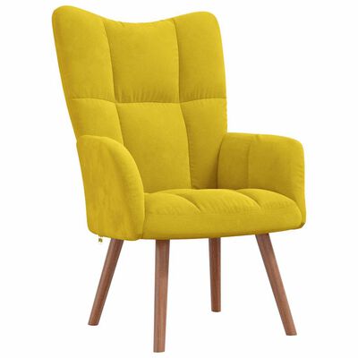 Poltrona Relax VidaXL In Tessuto Giallo Senape - Design Moderno Con Braccioli, Imbottita E Stabile, 61,5x69x95,5 Cm
