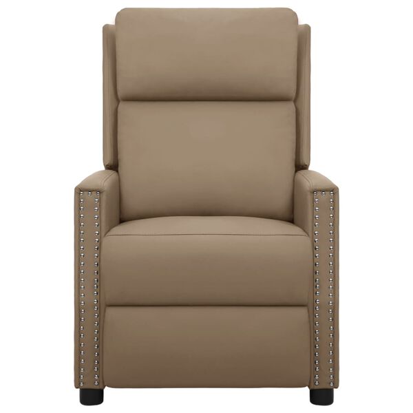 vidaXL Poltrona Massaggiante Cappuccino in Similpelle