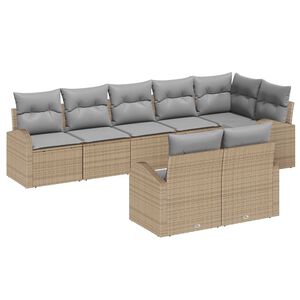 vidaXL Set Divano da Giardino 8 pcs polyrattan