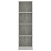 vidaXL Libreria a 4 Ripiani Cemento 40x24x142 cm in Legno Multistrato