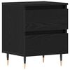 vidaXL Armadio da Notte Rovere Nero 40 x 35 x 50 cm
