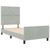 vidaXL Letto a molle con testiera Grigio chiaro 90 x 200 cm Velluto