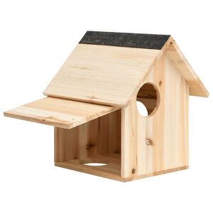 vidaXL Casetta per Scoiattoli in Legno Massello di Abete 26x25x29 cm