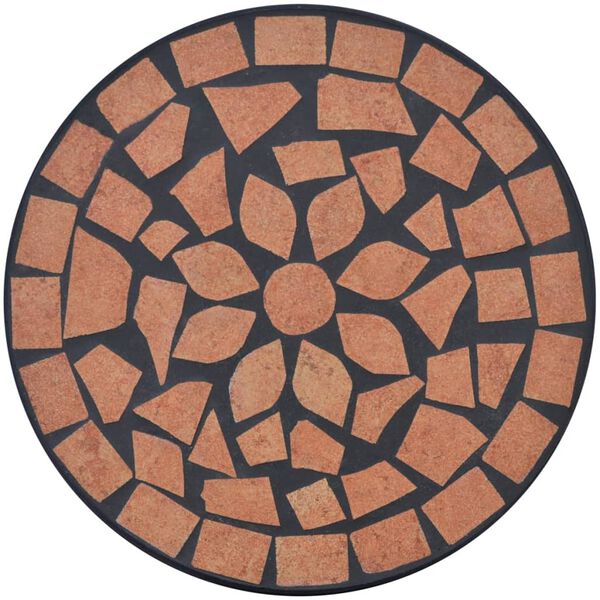 vidaXL Tavolino per Piante con Mosaico Terracotta
