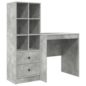 vidaXL Scrivania Grigio cemento 115,5 x 50 x 127 cm 2 pz