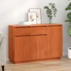 vidaXL Credenza Marrone cerato 110 x 34 x 75 cm Pino massello