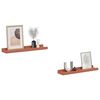 vidaXL Scaffale da parete 2 pcs Rosso 40 x 9 x 3 cm Legno multistrato