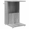 vidaXL Tavolo laterale con ruota Grigio Sonoma 40 x 35 x 60 cm