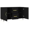 vidaXL Credenza Nera 100x36x60 cm in Legno Multistrato