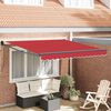 vidaXL Tenda Retrattile Rosso 350 x 250 cm Poliestere e Alluminio