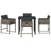 vidaXL Set da Pranzo per Giardino 5 pcs Grigio polyrattan