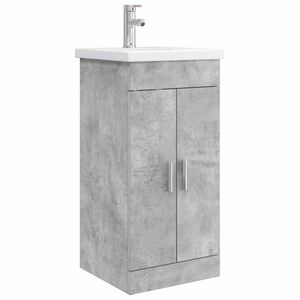 vidaXL Mobile da bagno con lavabo Grigio Cemento 42 x 40 x 84,5 cm