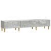 vidaXL Mobile TV 147 x 34,5 x 30 cm Grigio Cemento