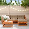vidaXL Set Lounge da Giardino 5 pcs Marrone Cera