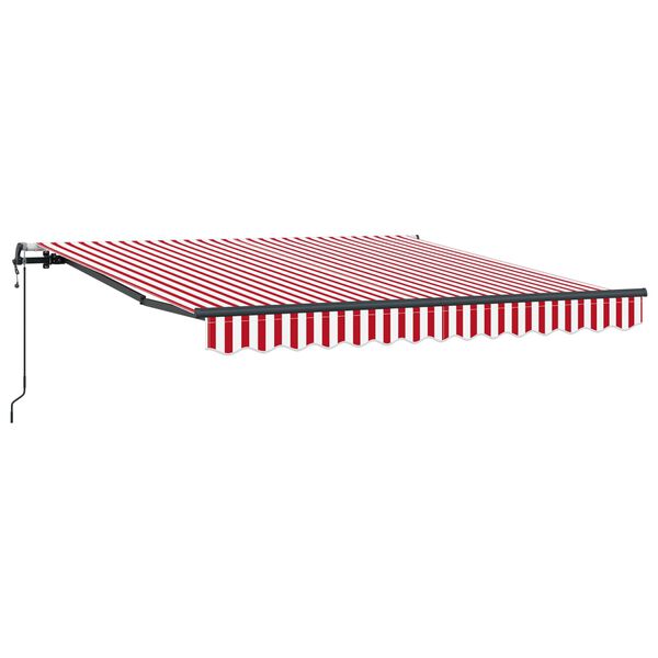 vidaXL Tenda Retrattile Rosso e Bianco 300 x 250 cm