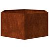 vidaXL Fioriera Ruggine 90x90x45 cm Acciaio Corten