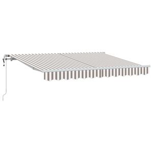 vidaXL Tenda retrattile Grigio chiaro e bianco 300 x 250 cm