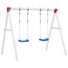 vidaXL Seggiolini per Altalena con Corde 2 pz Blu 38x16 cm Polietilene