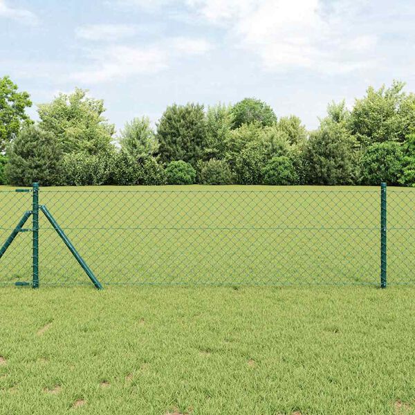 vidaXL Palo della recinzione Verde 25 x 0,6 m (maglie 40 x 40 mm)