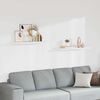 vidaXL Scaffali a Parete 2 pz Bianchi 90x23,5x3,8 cm in MDF