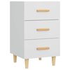 vidaXL Comodino Bianco 40x40x66 cm in Legno Multistrato