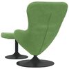 vidaXL Sedia Egg con Pouf Verde chiaro Velluto