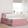 vidaXL Letto con Contenitore con materasso Rosa 120 x 190 cm Velluto