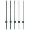 vidaXL Palo per recinzione interrato 5 pz Verde 120 cm