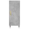 vidaXL Credenza Grigio Cemento 34,5x34x180 cm in Legno Multistrato