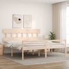 vidaXL Letto per Anziani con Testiera 200x200 cm in Legno Massello