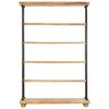 vidaXL Libreria a 5 Livelli 120x35x180cm in Massello di Mango e Acciaio