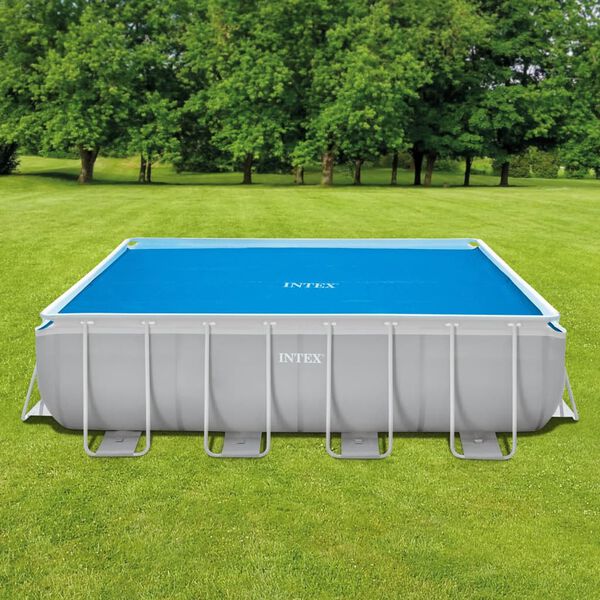 Intex Copertura Solare per Piscina Blu 378x186 cm in Polietilene