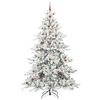 vidaXL Albero di Natale Artificiale con Rami Pieghevoli Bianco 240 cm