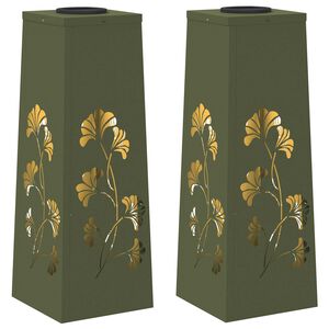 vidaXL Faro LED solare per sentieri 2 pz Bianco caldo 18 x 18 x 50 cm