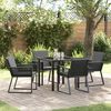 vidaXL Set da Pranzo per Giardino 5 pcs Nero