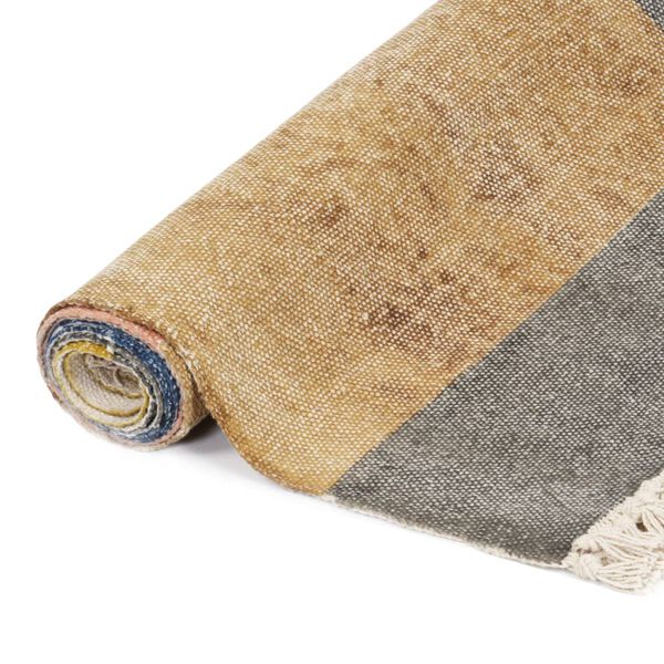 vidaXL Tappeto Kilim Tessuto a Mano in Cotone 200x290 cm Multicolore