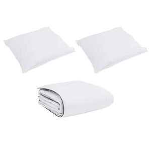 vidaXL Duvet Invernale con cuscino 3 pcs Bianco Piuma d'anatra