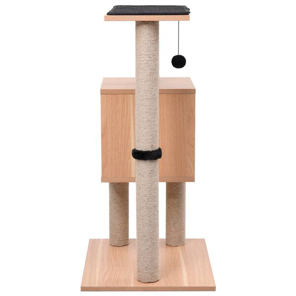 vidaXL Albero per Gatti con Tappeto Tiragraffi in Sisal 82 cm